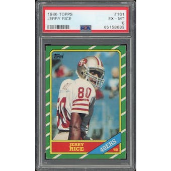 1986 Topps #161 Jerry Rice RC PSA 6 *8683 (Reed Buy)