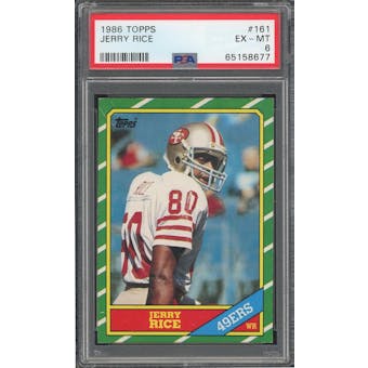 1986 Topps #161 Jerry Rice RC PSA 6 *8677 (Reed Buy)