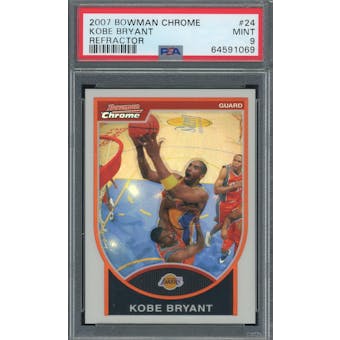 2007/08 Bowman Chrome Refractor #24 Kobe Bryant #/299 PSA 9 *1069 (Reed Buy)