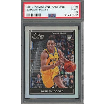 2019/20 Panini One and One #116 Jordan Poole RC #/99 PSA 9 *7562 (Reed Buy)