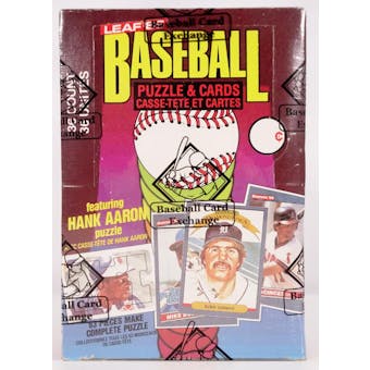 1986 Leaf Baseball Wax Box (BBCE) (Reed Buy)