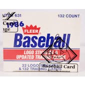 1986 Fleer Update Baseball Factory Set (BBCE) (FASC) (Reed Buy)
