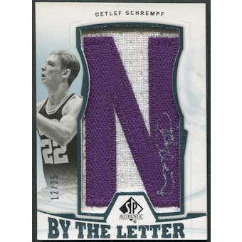 2013/14 SP Authentic Basketball #BLSC Detlef Schrempf By The Letter Patch Auto #12/35
