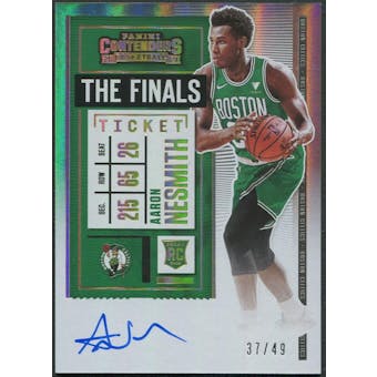 2020/21 Panini Contenders Basketball #101 Aaron Nesmith The Finals Ticket Rookie Auto #37/49
