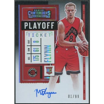 2020/21 Panini Contenders Basketball #106 Malachi Flynn Playoff Ticket Variation Rookie Auto #81/99