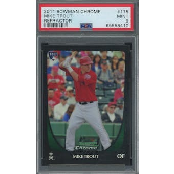 2011 Bowman Chrome Refractor #175 Mike Trout RC PSA 9 *8410 (Reed Buy)