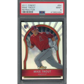 2011 Finest Refractor #94 Mike Trout #/549 PSA 9 *2494 (Reed Buy)