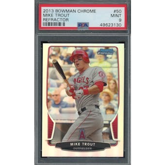 2013 Bowman Chrome Refractor #50 Mike Trout PSA 9 *3130 (Reed Buy)
