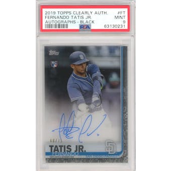 2019 Topps Clearly Authentic Autographs Black #FT Fernando Tatis Jr. PSA 9 *0231 (Reed Buy)