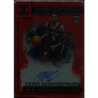 2019/20 Panini Impeccable Basketball #10 Nickeil Alexander-Walker Stainless Stars Red Rookie Auto #14/60