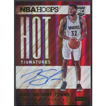 2015/16 Hoops Basketball #HS-KAT Karl-Anthony Towns Rookie Hot Signatures Auto