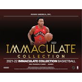 2021/22 Panini Immaculate Basketball Hobby 5-Box Case (Presell)