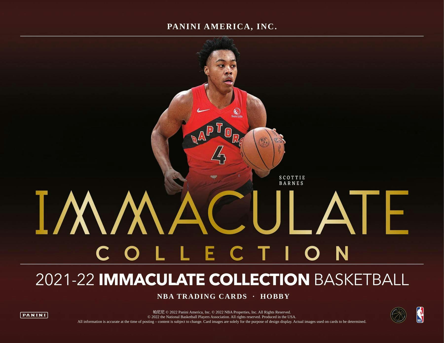 2021/22 Panini Immaculate Basketball Hobby Box DA Card World