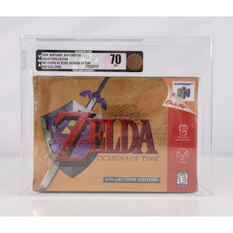 Nintendo 64 (N64) The Legend of Zelda Ocarina of Time Collectors Edition Gold Box VGA Graded 70+ EX