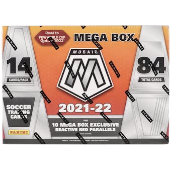2021/22 Panini Mosaic Road to FIFA World Cup Soccer Mega Box (Reactive Red Parallels!)