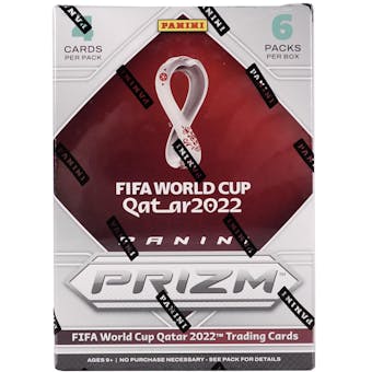2022 Panini Prizm FIFA World Cup Soccer 6-Pack Blaster Box (Lot of 3)