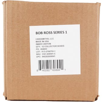 Bob Ross Trading Cards Series 1 Collector 12-Box Case (Cardsmiths 2023)
