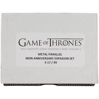 Game Of Thrones The Complete Series 2 Metal Parallel Set (99 Cards) (Rittenhouse 2022)