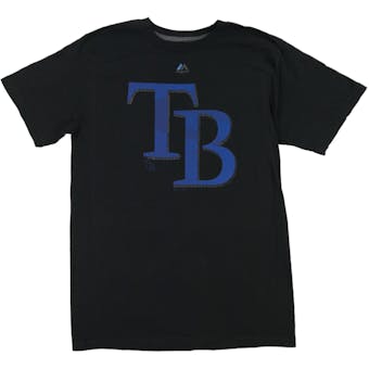 Tampa Bay Rays Majestic Black Superior Play Tee Shirt (Adult Large)