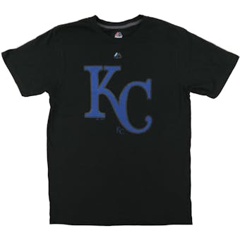 Kansas City Royals Majestic Black Superior Play Tee Shirt (Adult XX-Large)