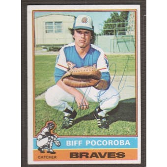 1976 Topps Baseball #103 Biff Pocoroba Signed in Person Auto