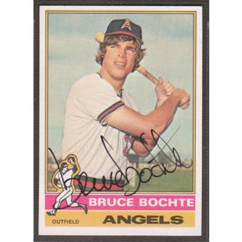 1976 Topps Baseball #637 Bruce Bochte Signed in Person Auto