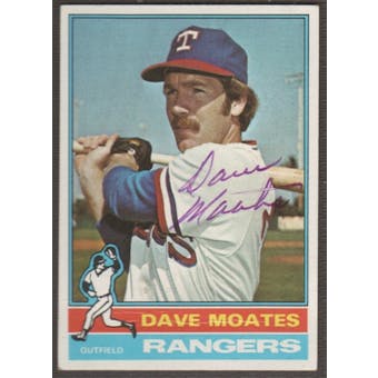 1976 Topps Baseball #327 Dave Moates Signed in Person Auto