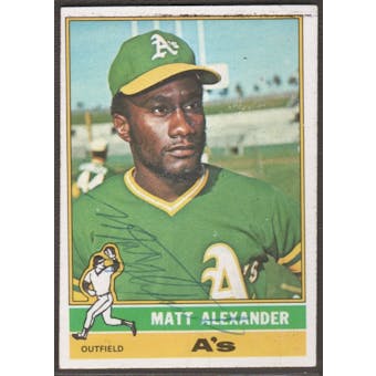 1976 Topps Baseball #382 Matt Alexander Signed in Person Auto