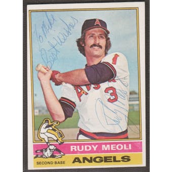 1976 Topps Baseball #254 Rudy Meoli Signed in Person Auto