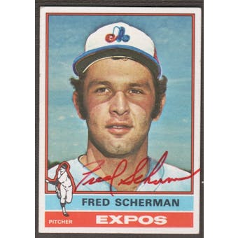 1976 Topps Baseball #188 Fred Scherman Signed in Person Auto (B)