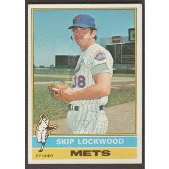 1976 Topps Baseball #166 Skip Lockwood Signed in Person Auto