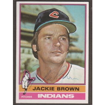 1976 Topps Baseball #301 Jackie Brown Signed in Person Auto