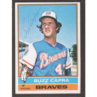 1976 Topps Baseball #153 Buzz Capra Signed in Person Auto