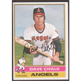 1976 Topps Baseball #52 Dave Chalk Signed in Person Auto