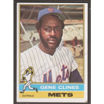 1976 Topps Baseball #417 Gene Clines Signed in Person Auto