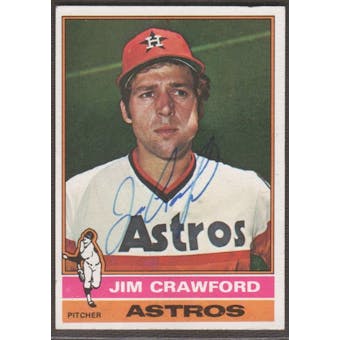 1976 Topps Baseball #428 Jim Crawford Signed in Person Auto