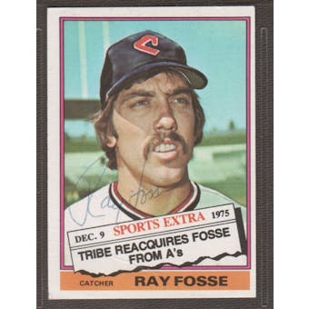 1976 Topps Baseball #554T Ray Fosse Signed in Person Auto (B)