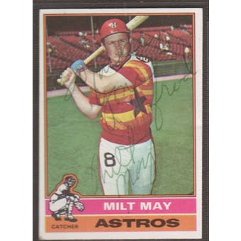 1976 Topps Baseball #532 Milt May Signed in Person Auto