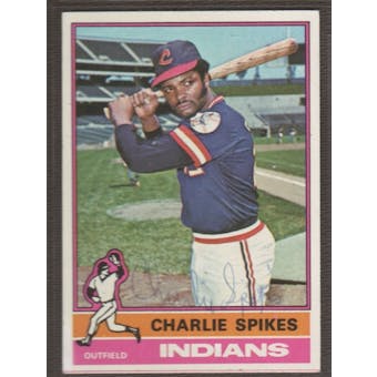 1976 Topps Baseball #408 Charles Spikes Signed in Person Auto (A)