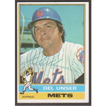 1976 Topps Baseball #268 Del Unser Signed in Person Auto (B)