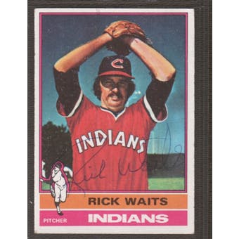 1976 Topps Baseball #433 Rick Waits Signed in Person Auto