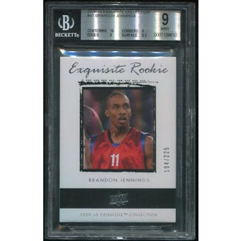 2009/10 Exquisite Collection Basketball #47 Brandon Jennings Rookie #194/225 BGS 9 (MINT)