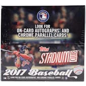 2017 Topps Stadium Club Baseball Retail 24-Pack Box