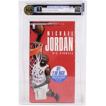 IGS Michael Jordan - His Airness VHS Box 9 MINT / Seal 9.5 GEM (Reed Buy)