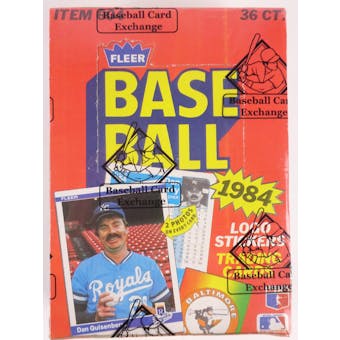 1984 Fleer Baseball Wax Box (BBCE)(FASC) (Reed Buy)