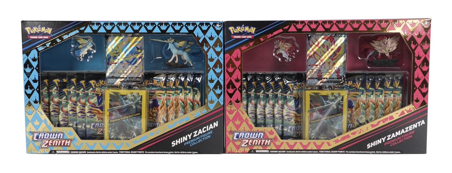 Pokemon Crown Zenith Premium Figure Collection Box - Set of 2 (Shiny  Zamazenta / Shiny Zacian)