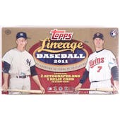 2011 Topps Lineage Baseball Hobby Box (Reed Buy)