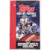 2003 Topps Football Hobby Box (Reed Buy)