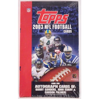 2003 Topps Football Hobby Box (Reed Buy)
