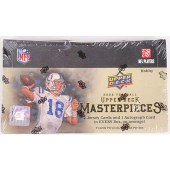 2008 Upper Deck Masterpieces Football Hobby Box (Reed Buy)